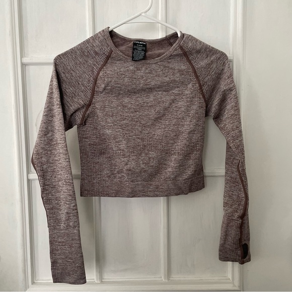 PINK Victoria's Secret Tops - PINK Victoria's Secret Heathered Mauve Crop Top